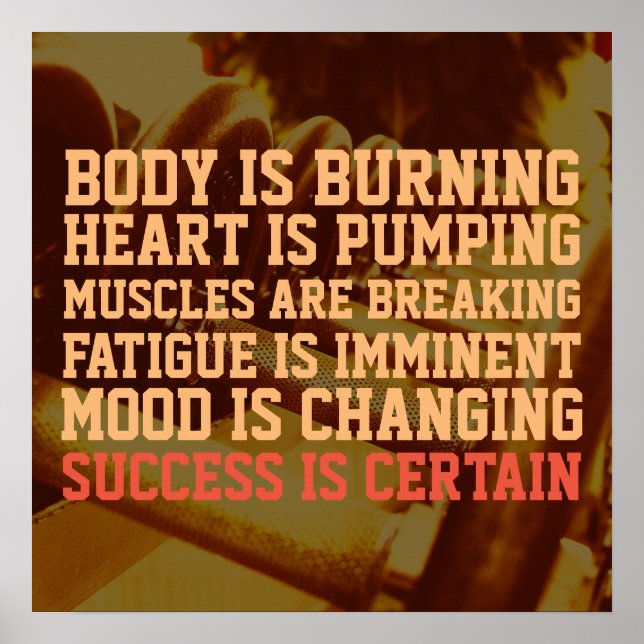 Fitness Fitnessstudio Inspiration Cover Poster (Vorne)