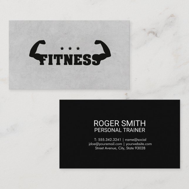 Fitness Flex | Personal Trainer Visitenkarte (Vorne/Hinten)