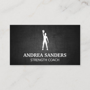 Fitness Frauen mit Kettle Bell Visitenkarte