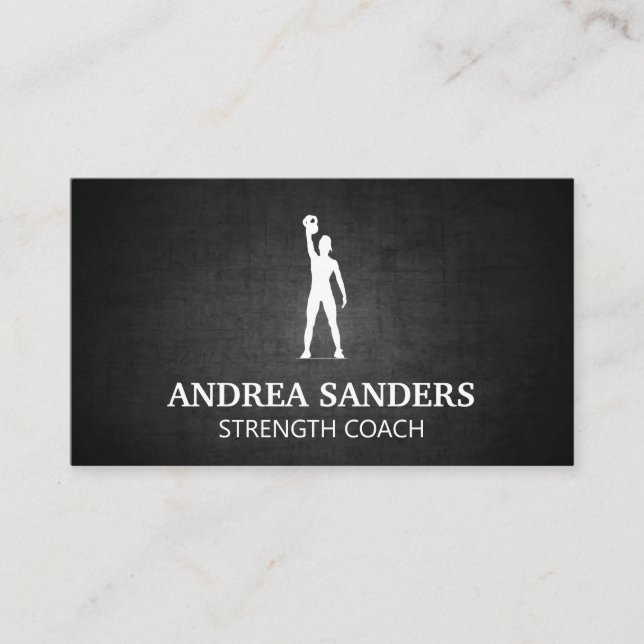 Fitness | Frauen mit Kettle Bell Visitenkarte (Vorderseite)