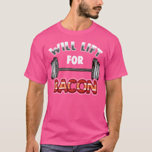 Fitness für Bacon Bodybuilder Fun Barbel T-Shirt