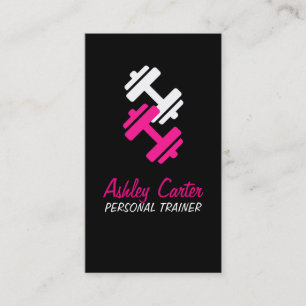 Fitness für Frauen Pink Personal Trainer Card Visitenkarte