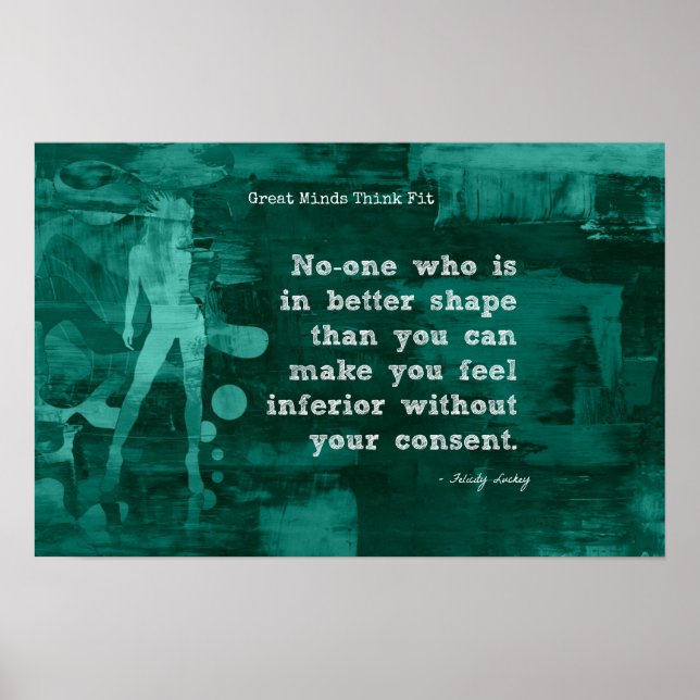 Fitness für Selbstvertrauen! Poster (Vorne)