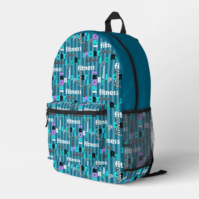 Fitness für Sportbekleidung Bedruckter Rucksack (Rückseitige Ecke Rechts)