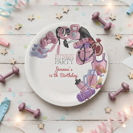 Fitness Geburtstagsfeier Pappteller