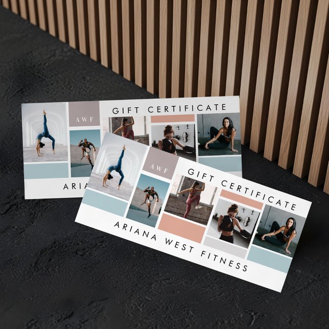 Fitness - Geschenkgutschein (Fitness Brand Photo Collage Gift Certificate)