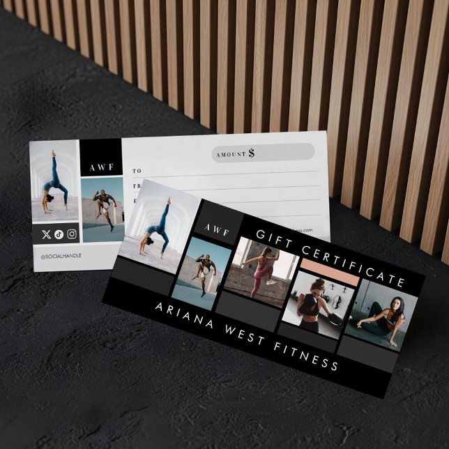 Fitness - Geschenkgutschein (Fitness Brand Photo Collage Gift Certificate)