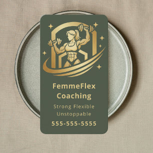 Fitness Girl Personal Trainer Gym Trainer Coach Visitenkarte