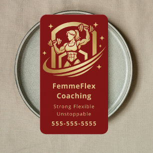 Fitness Girl Personal Trainer Online Fitness Coach Visitenkarte