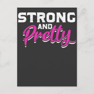 Fitness Girl Weightlift Weibliche Fitness Workout Postkarte