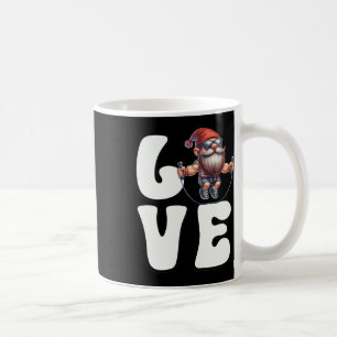 Fitness Gnome Vater mit Skipping Rope Lieben Cardi Kaffeetasse