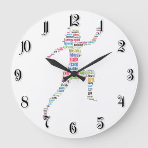 Fitness Große Wanduhr