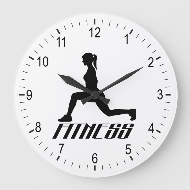 Fitness Große Wanduhr (Vorderseite)