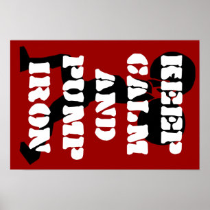 Fitness GYM behalte Ruhe und pumpen Eisen Poster