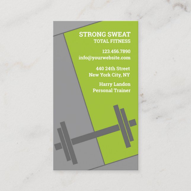Fitness Gym Business Card Visitenkarte (Vorderseite)