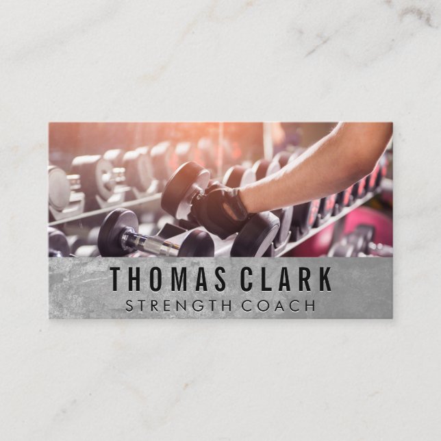 Fitness Gym | Gewicht Visitenkarte (Vorderseite)