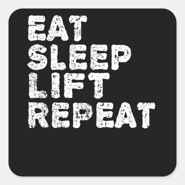 Fitness Gym Lifting Quote Funny Gift Quadratischer Aufkleber (Vorderseite)