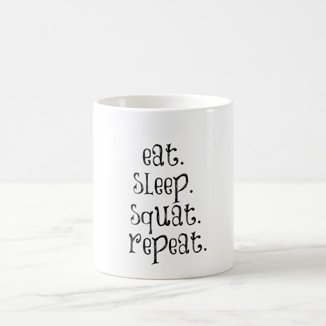 Fitness Gym Quote: EAT, Sleep, Squat Tasse (Mittel)
