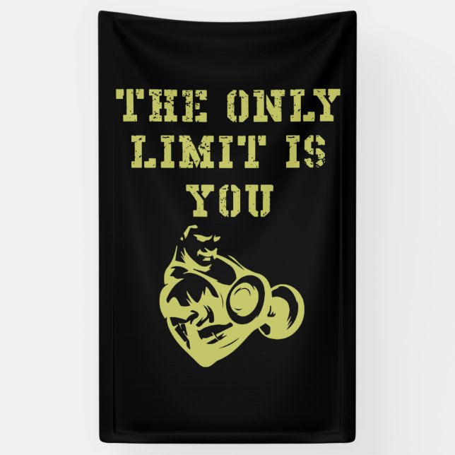 FITNESS GYM UND WORKOUT ZUHAUSE BANNER (Vertikal)