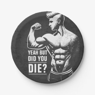 Fitness Gym Workout Bodybuilding Motivierend Pappteller