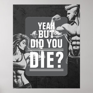 Fitness Gym Workout Bodybuilding Motivierend Poster