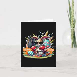 Fitness Gym Workout Egg Jagd Boxing Ostern Bunny Karte