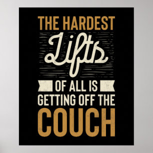 Fitness Gym Workout-Gewichtsanhebung Poster