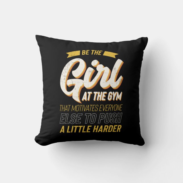 Fitness Gym Workout Motivation Frauen Kissen (Vorderseite)
