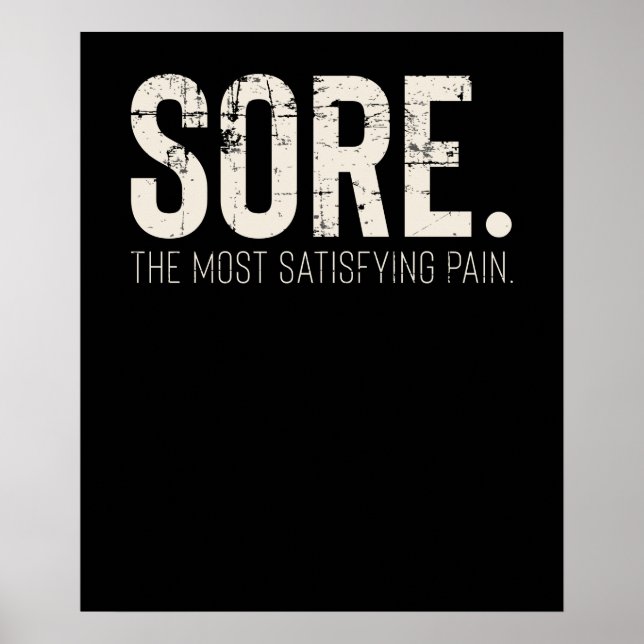 Fitness Gym Workout Motivierend Kostenvoranschlag Poster (Vorne)