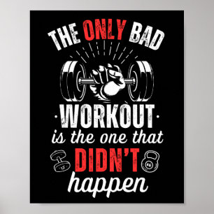 Fitness Gym Workout motivierend Zitat, Übung Poster