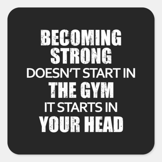 Fitness Gymnastik Sport Workout Sonniges Geschenk  Quadratischer Aufkleber (Vorderseite)