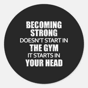 Fitness Gymnastik Sport Workout Sonniges Geschenk  Runder Aufkleber