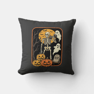 Fitness Halloween Skelett Geist Kürbis Workout D Kissen