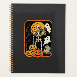 Fitness Halloween Skelett Geist Kürbis Workout D Planer