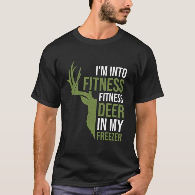 Fitness Hirsch im Gefrierschrank Gewitterjagd Vate T-Shirt (Vorderseite)