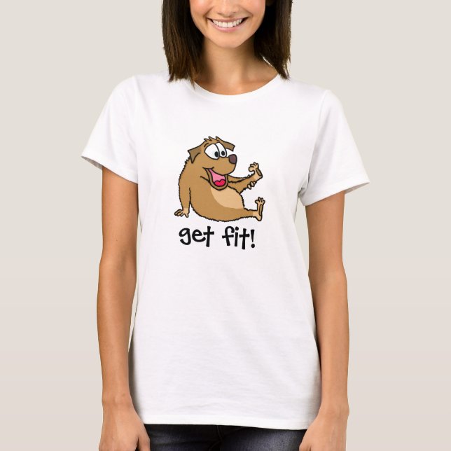 Fitness Hund T - Shirt (Vorderseite)