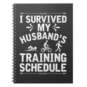 Fitness Husband Triathlon Trainingsplan Notizblock