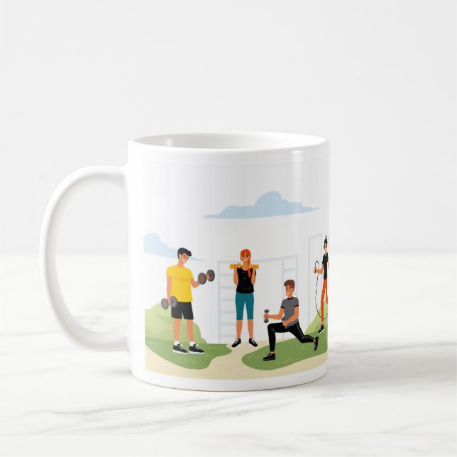 Fitness im Freien Kaffeetasse (Links)