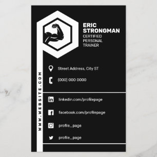 Fitness inspiriert schwarz flyer