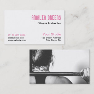 Fitness Instructor, Personal Trainer oder Coach Visitenkarte