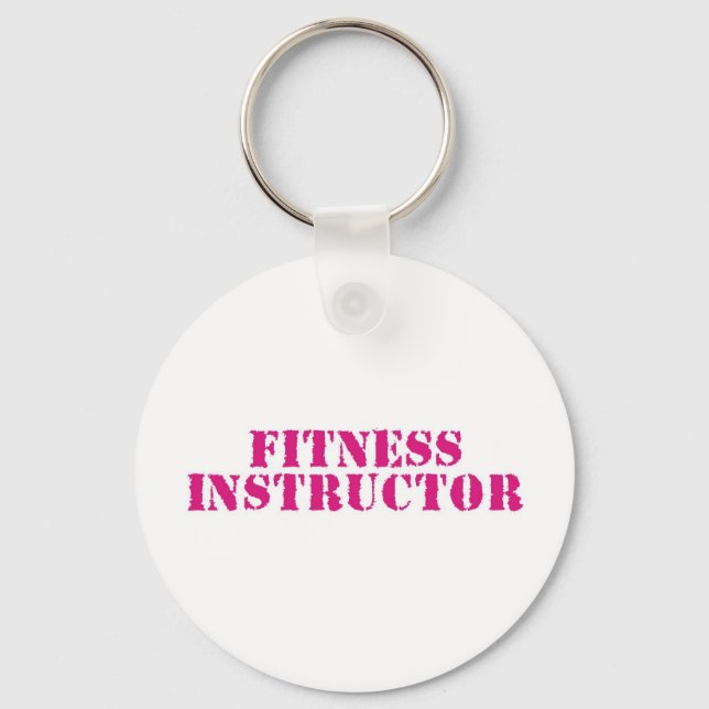 Fitness Instructor/Pink Schlüsselanhänger (Vorderseite)