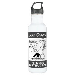 Fitness-Instruktor oder Fitness-Coach Edelstahlflasche