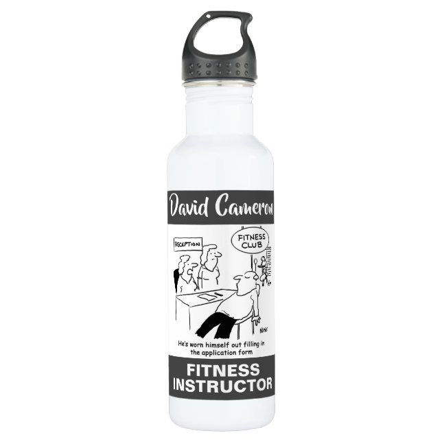 Fitness-Instruktor oder Fitness-Coach Edelstahlflasche (Vorderseite)