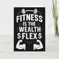 Fitness ist der Reichtum Flex, Motivationsspruch _