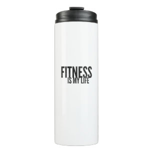 Fitness ist mein Leben Thermosbecher