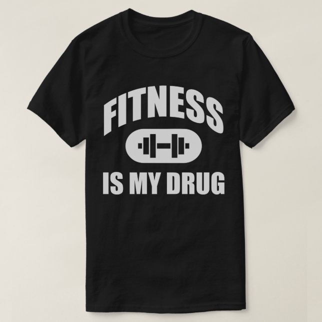 Fitness ist mein Medikament - Fitnesstraining Moti T-Shirt (Design vorne)