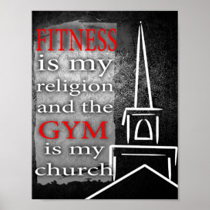 Fitness ist meine Religion, und das Gym ist meine Poster