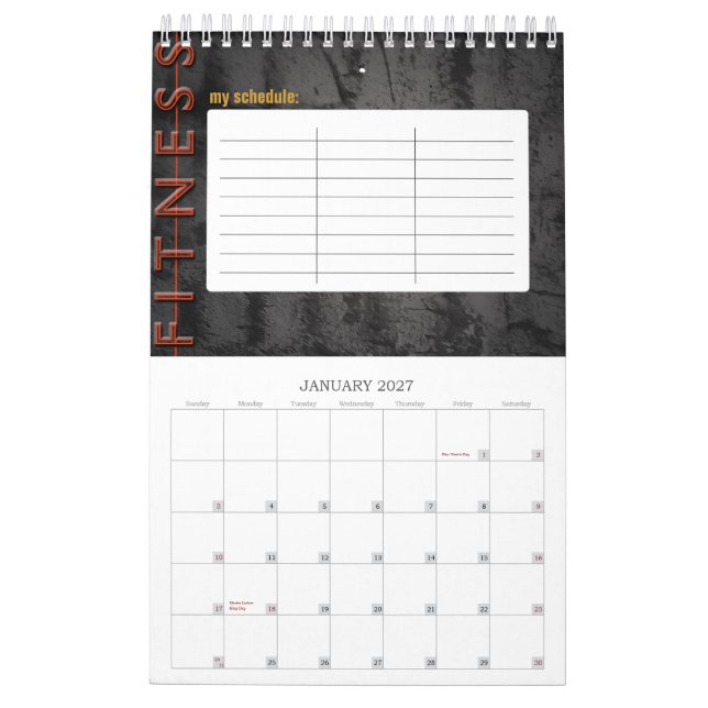 Fitness - Kalender klein (Jan 2027)