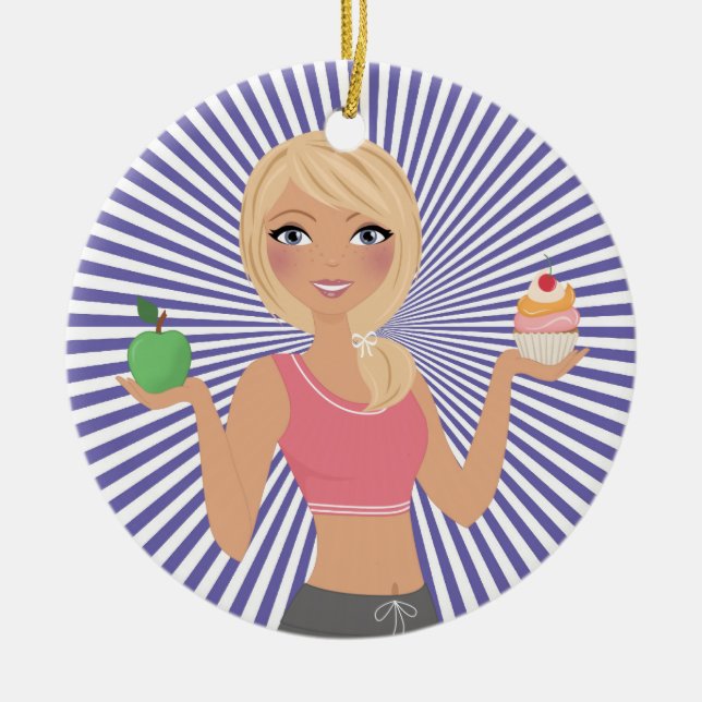 Fitness! Keramik Ornament (Vorne)