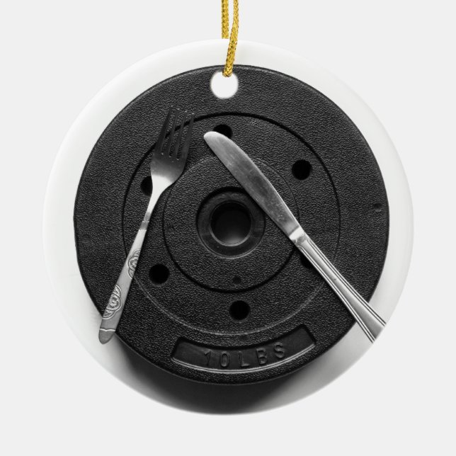 Fitness Keramik Ornament (Vorne)